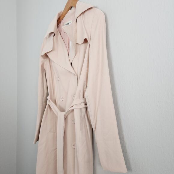 NWT L'Agence Elise Belted Trench Coat Dress - Sandwashed Petal Pink - Size XS - Picture 3 of 14